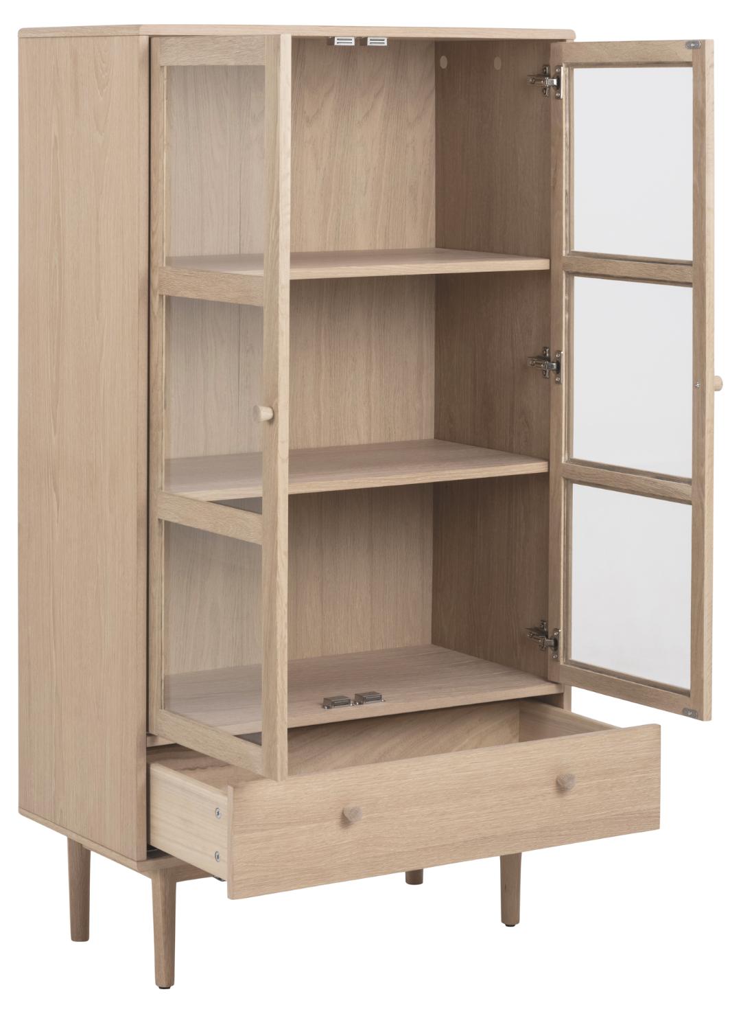 Vitrinekast Surnea Wit 80 cm - Afbeelding 2