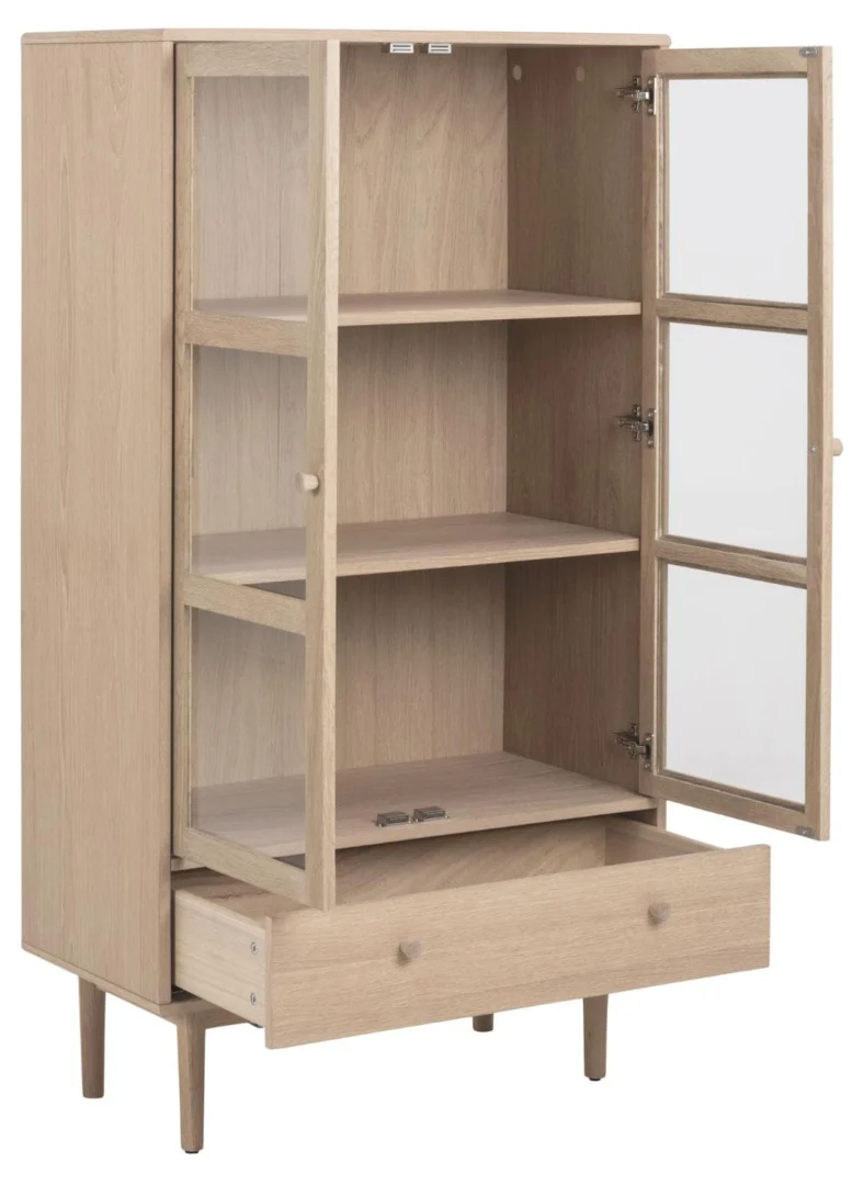 Vitrinekast Surnea Wit 80 cm - Afbeelding 2