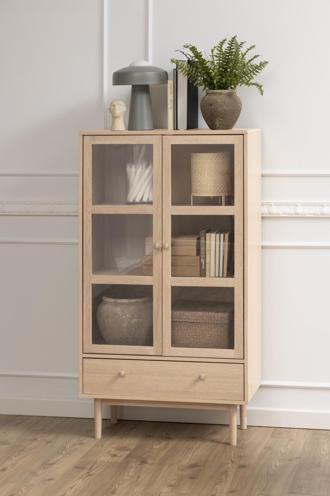 Vitrinekast Surnea Wit 80 cm - Afbeelding 10