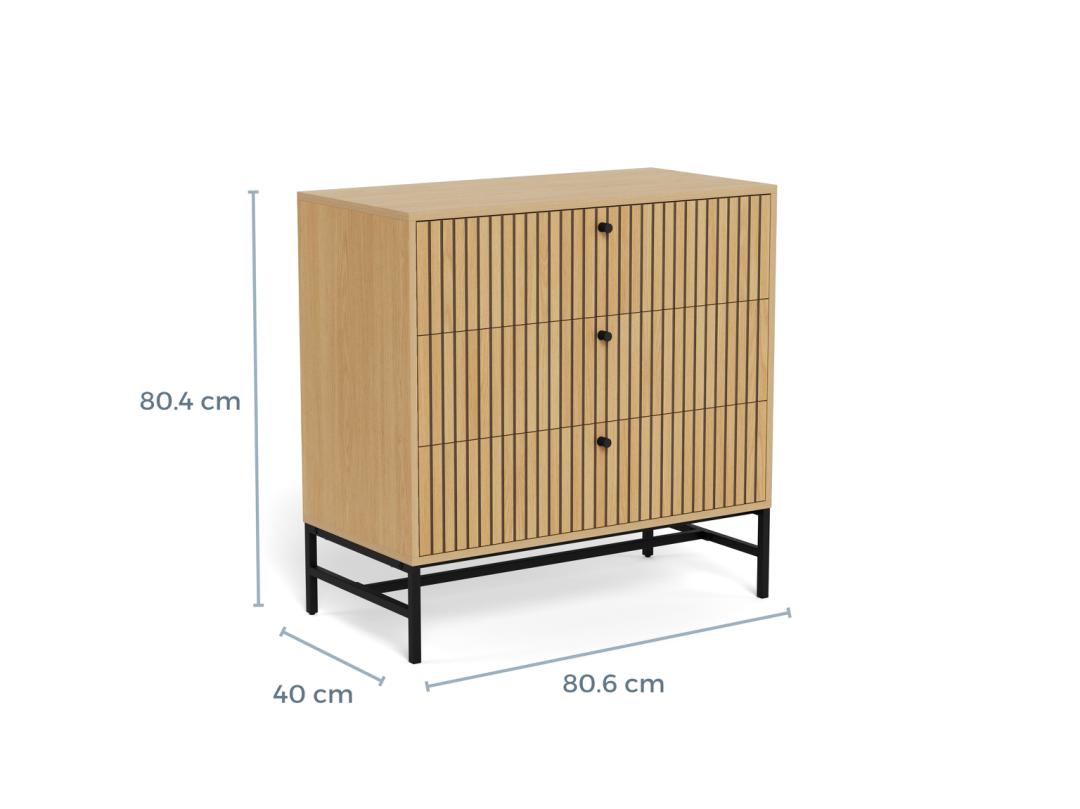 Ladekast Klielal Naturel 80,6 cm - Afbeelding 9