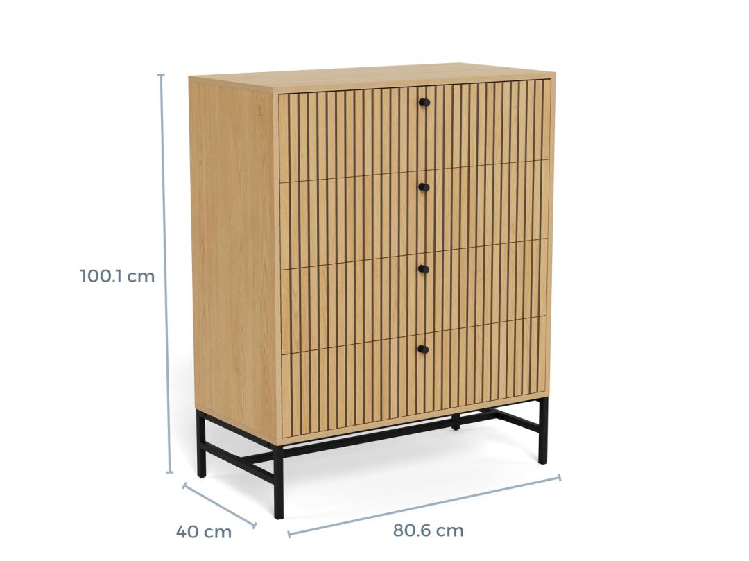 Ladekast Rieronte Naturel 80,6 cm - Afbeelding 9