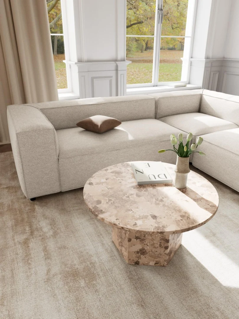 Salontafel Jelti Ø80 Ø80 cm marmer – foto 8