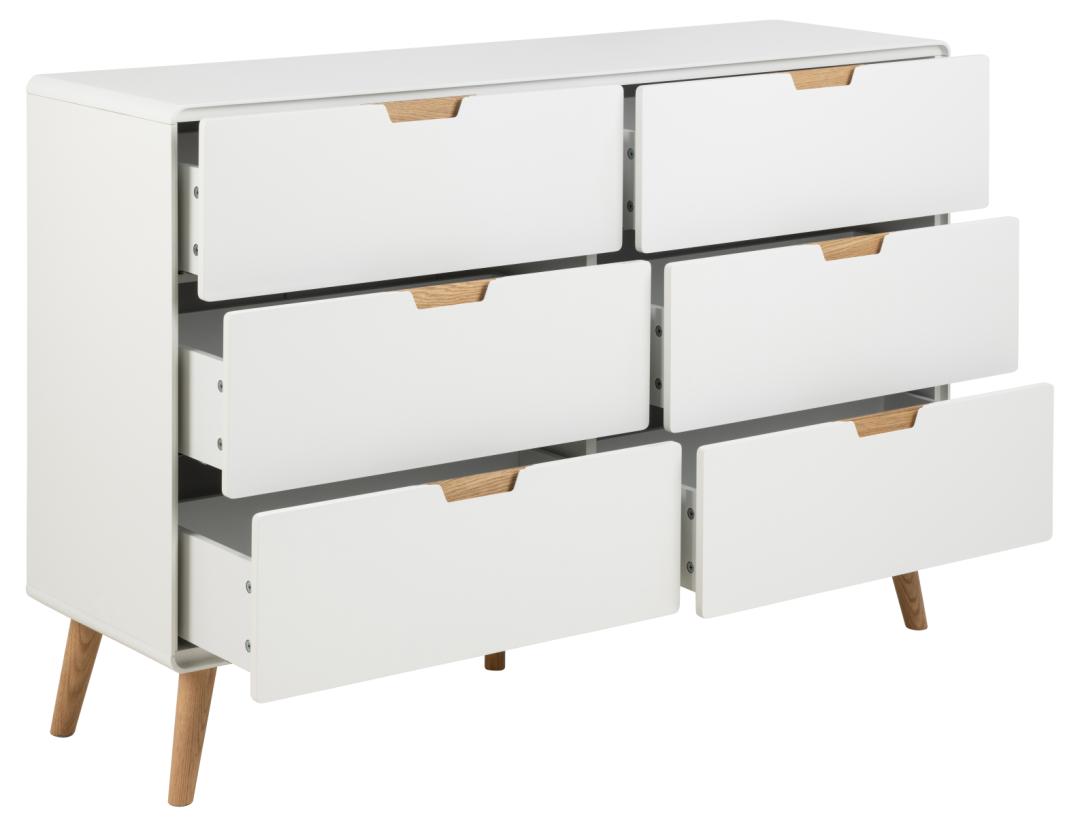 Ladekast Ceiler Wit 135 cm - Afbeelding 6