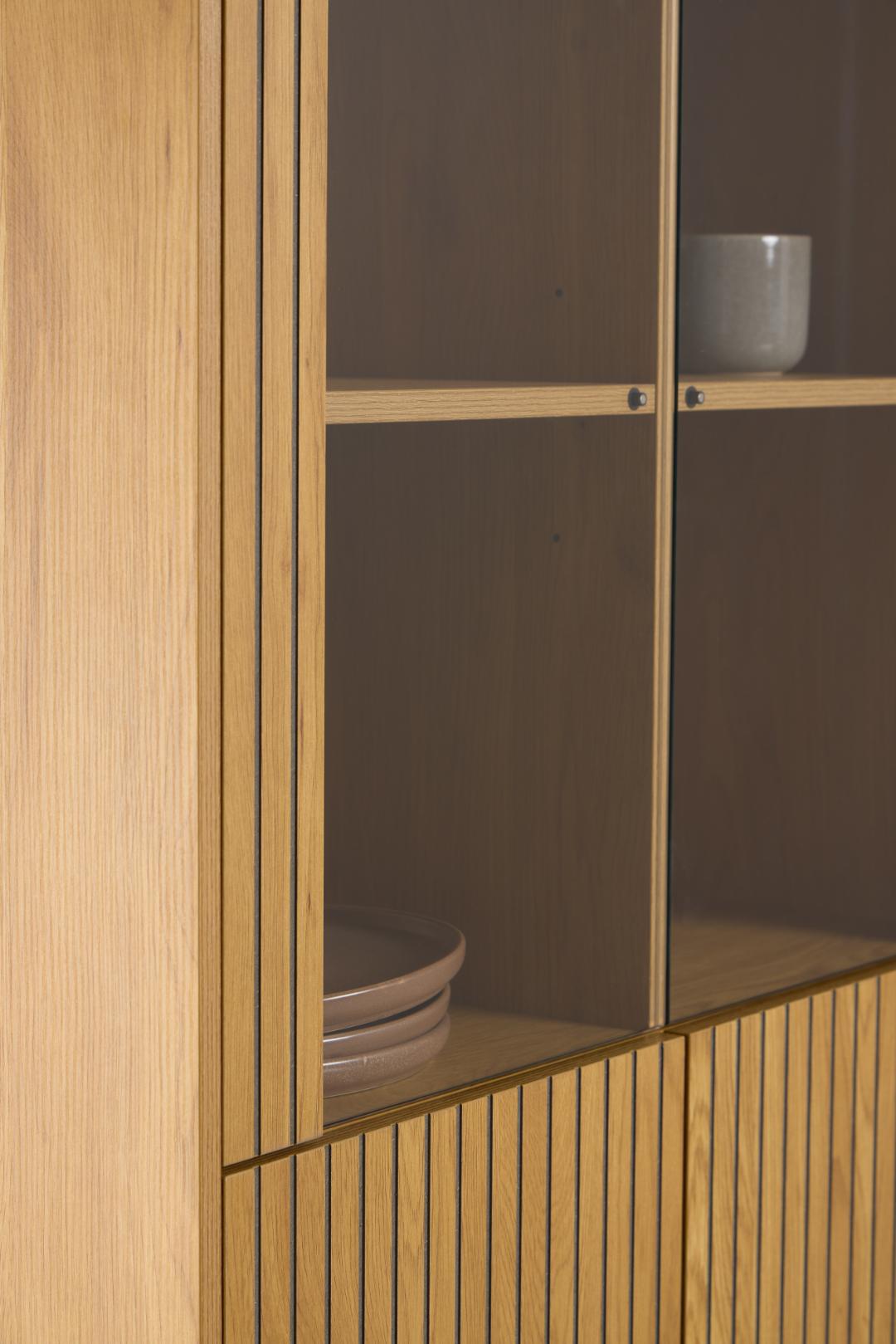 Vitrinekast Raandio Naturel 80 cm - Afbeelding 11
