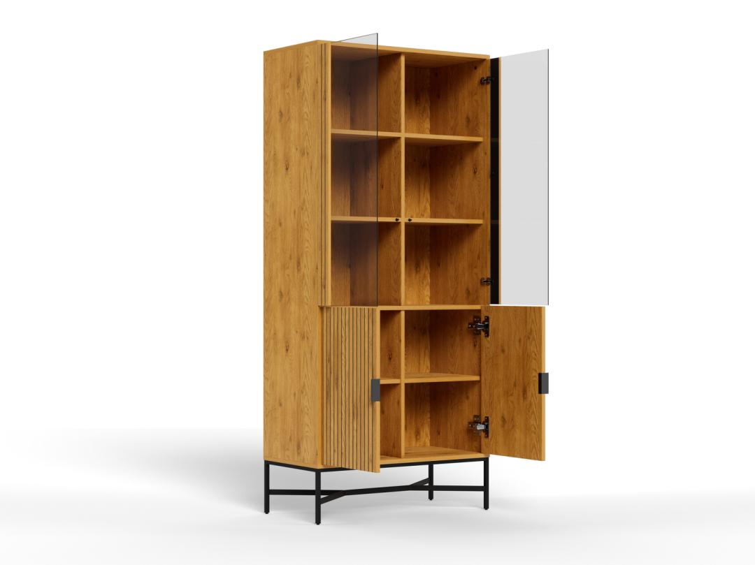 Vitrinekast Raandio Naturel 80 cm - Afbeelding 5