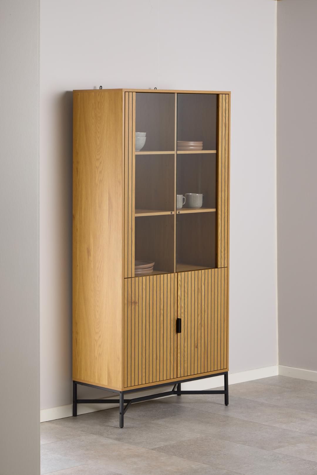 Vitrinekast Raandio Naturel 80 cm - Afbeelding 10