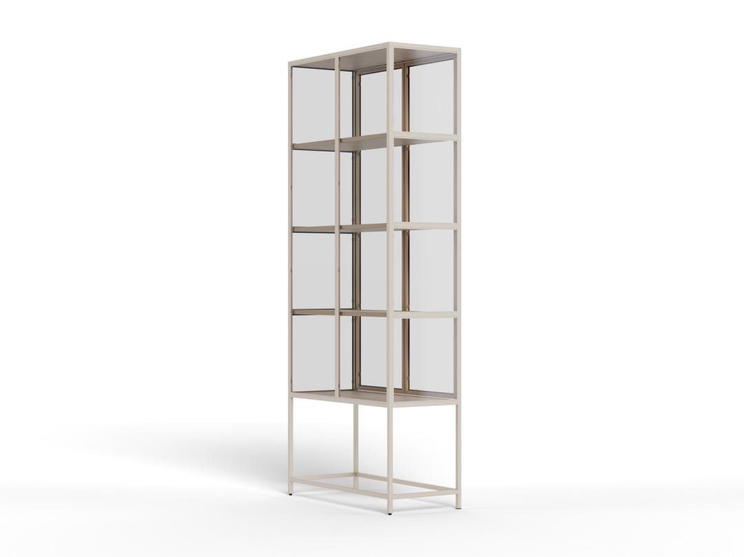 Vitrinekast Golvum Grijs 77 cm - Afbeelding 3