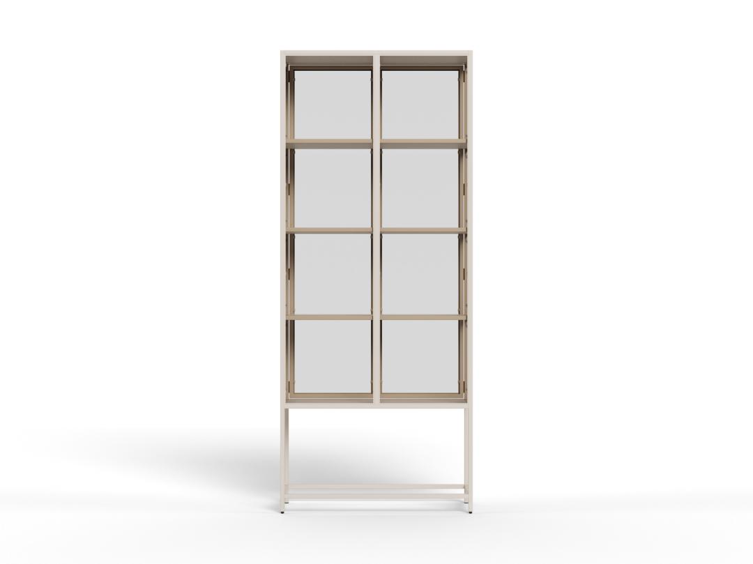 Vitrinekast Golvum Grijs 77 cm - Afbeelding 4