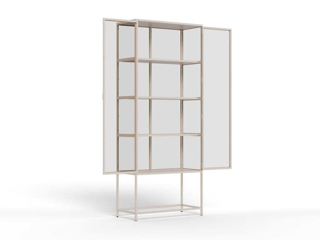 Vitrinekast Golvum Grijs 77 cm - Afbeelding 8