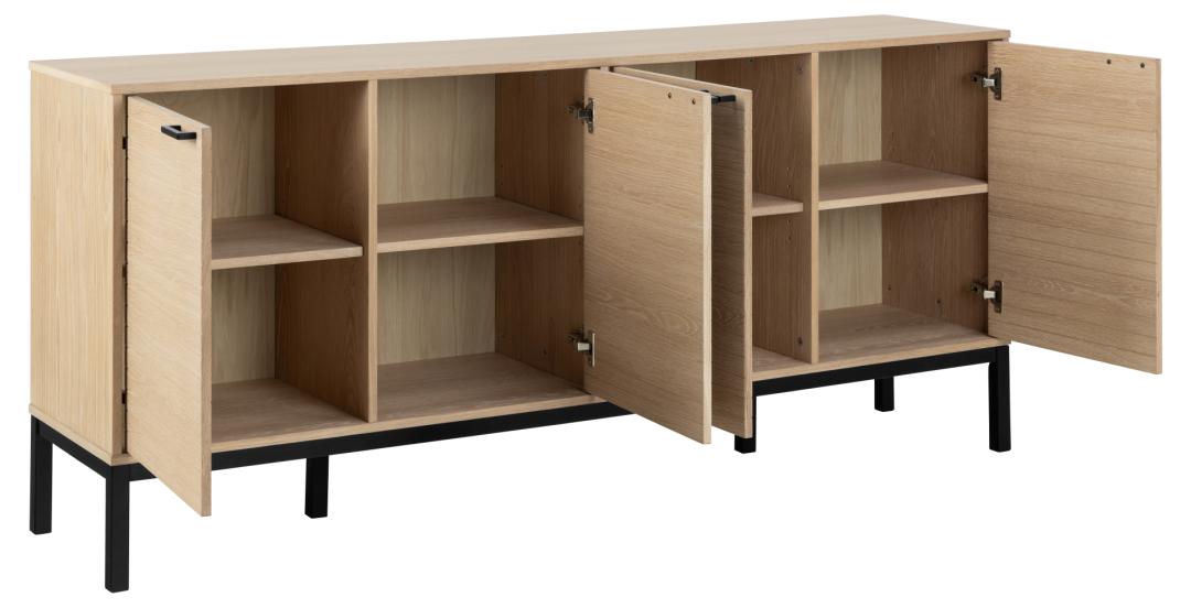 Dressoir Findero Wit 180 cm - Afbeelding 6