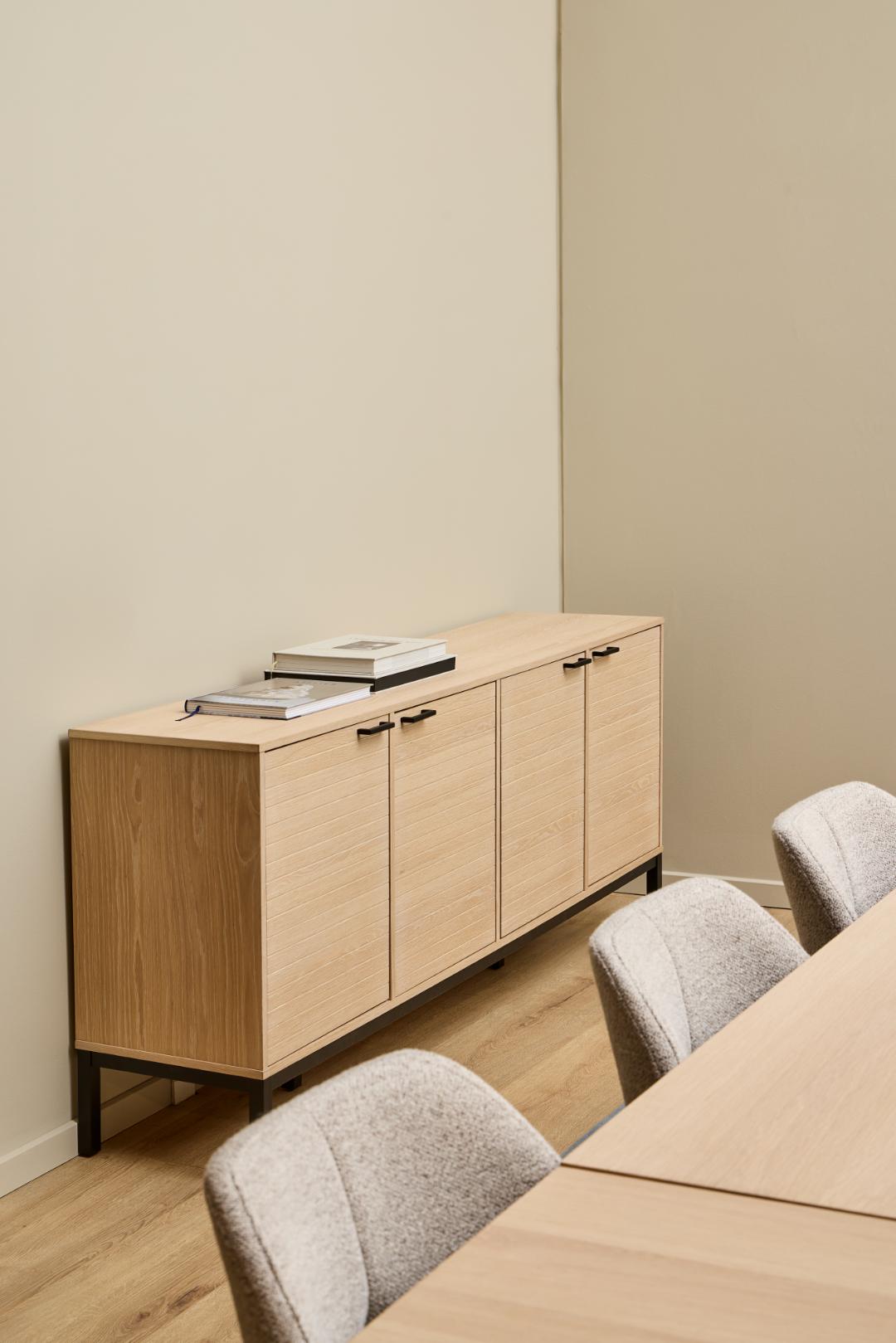 Dressoir Findero Wit 180 cm - Afbeelding 7