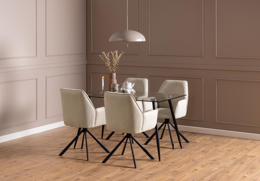 Eettafel Klonis Glas 140 cm - Afbeelding 4