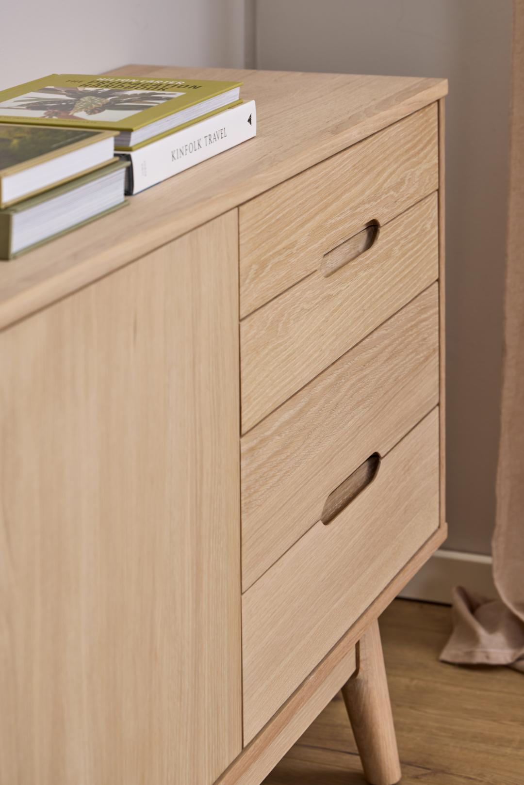 Dressoir Haunella Wit 180 cm - Afbeelding 8
