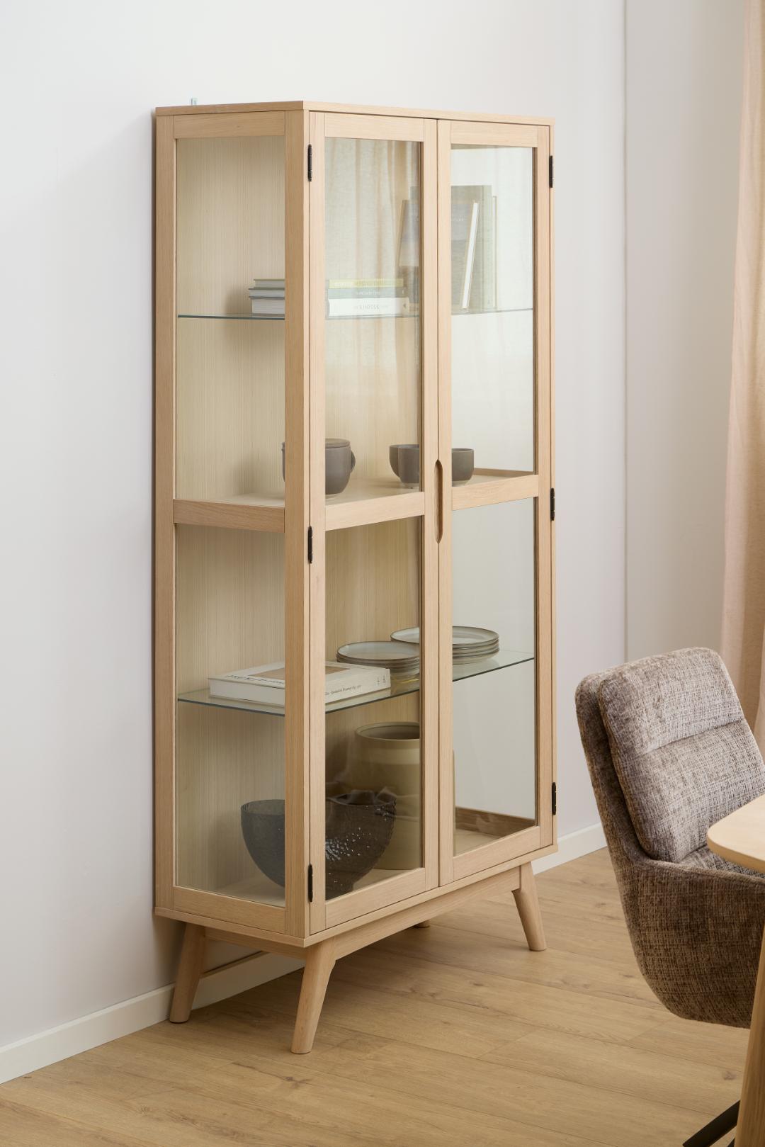 Vitrinekast Falik Wit 94 cm - Afbeelding 7