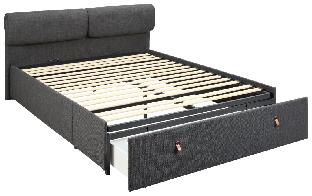 Bed Peilvello Grijs 160x200 - Afbeelding 4