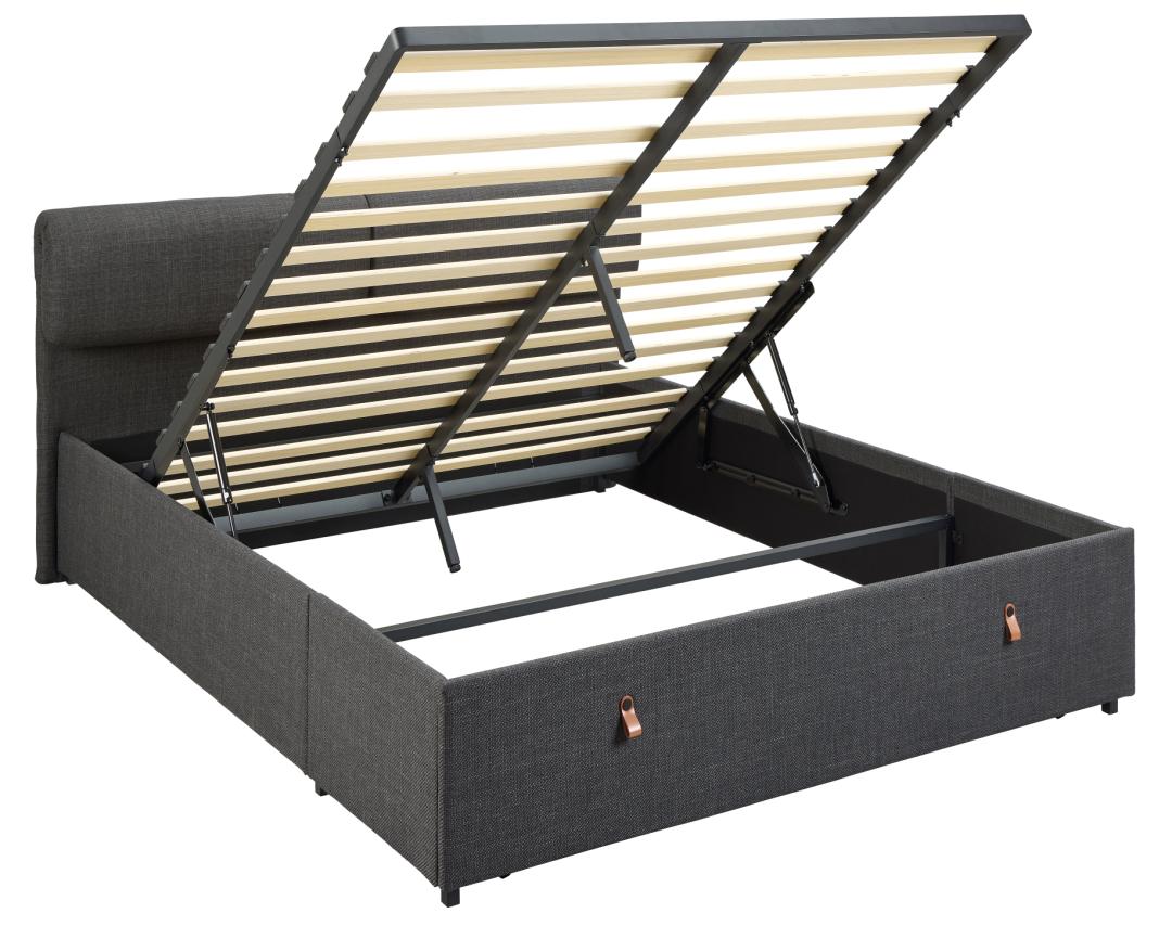 Bed Trissek Grijs 140x190 - Afbeelding 3