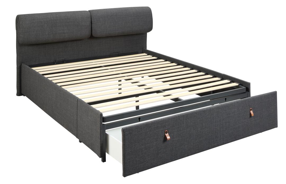 Bed Trissek Grijs 140x190 - Afbeelding 4