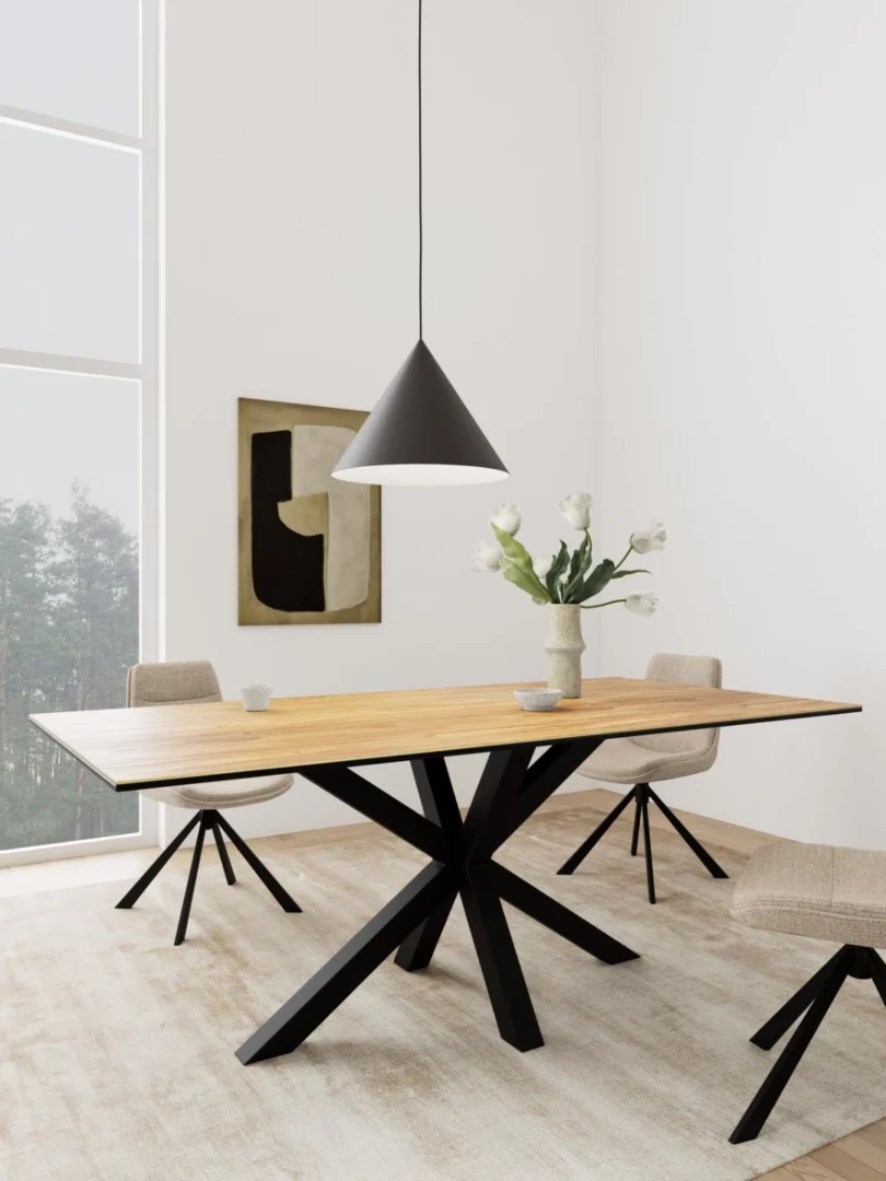 Eettafel Fleedor 200 cm glas - Afbeelding 8