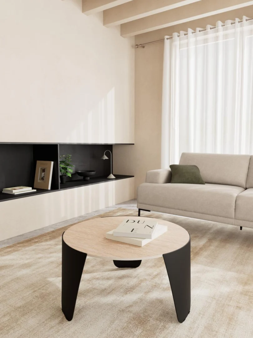 Salontafel Zagreb Keramiek Ø80 cm - Afbeelding 9