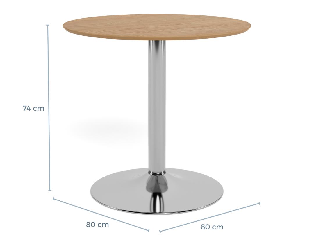 Cafétafel Klielly MDF Ø80 cm - Afbeelding 3