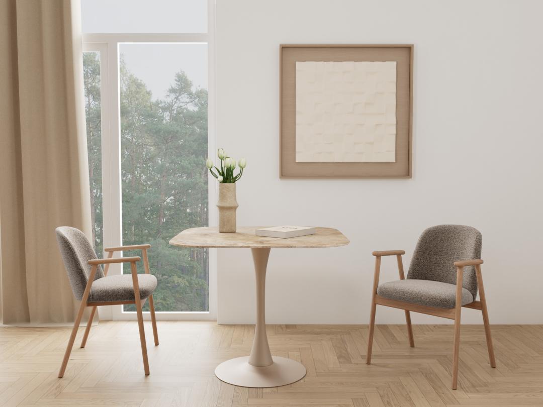 Eettafel Keernol Keramiek 90 cm - Afbeelding 9