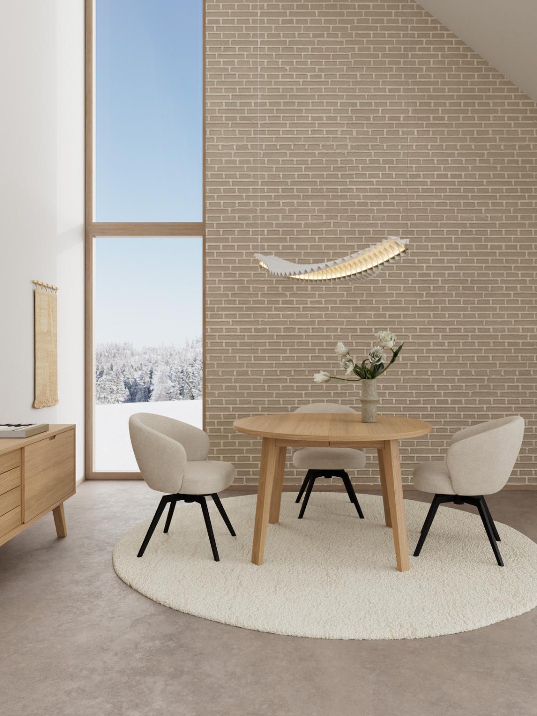 Eettafel Bevond Wit Ø120 cm - Afbeelding 11