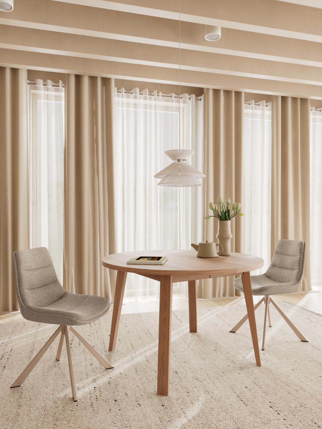 Eettafel Bevond Wit Ø120 cm - Afbeelding 9