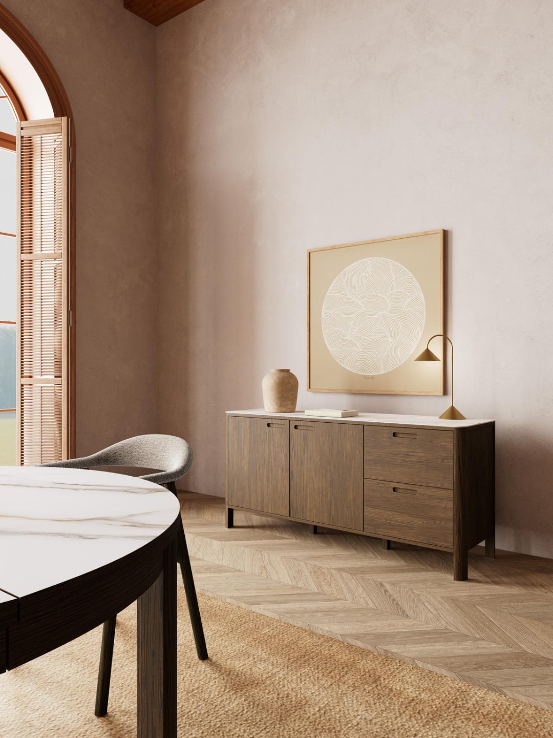 Dressoir Brierrone Crème 160 cm - Afbeelding 10