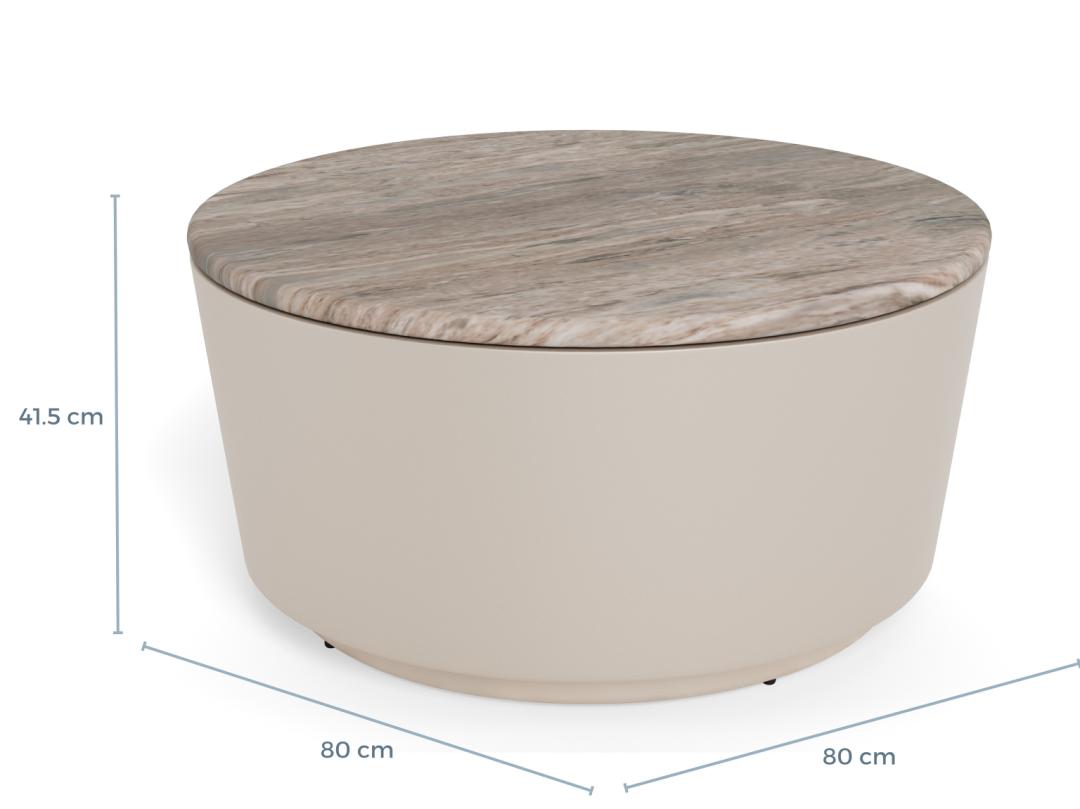 Salontafel Floommang Marmer Ø80 cm - Afbeelding 8