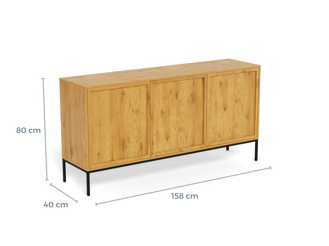 Dressoir Sleentine MDF 158 cm - Afbeelding 9