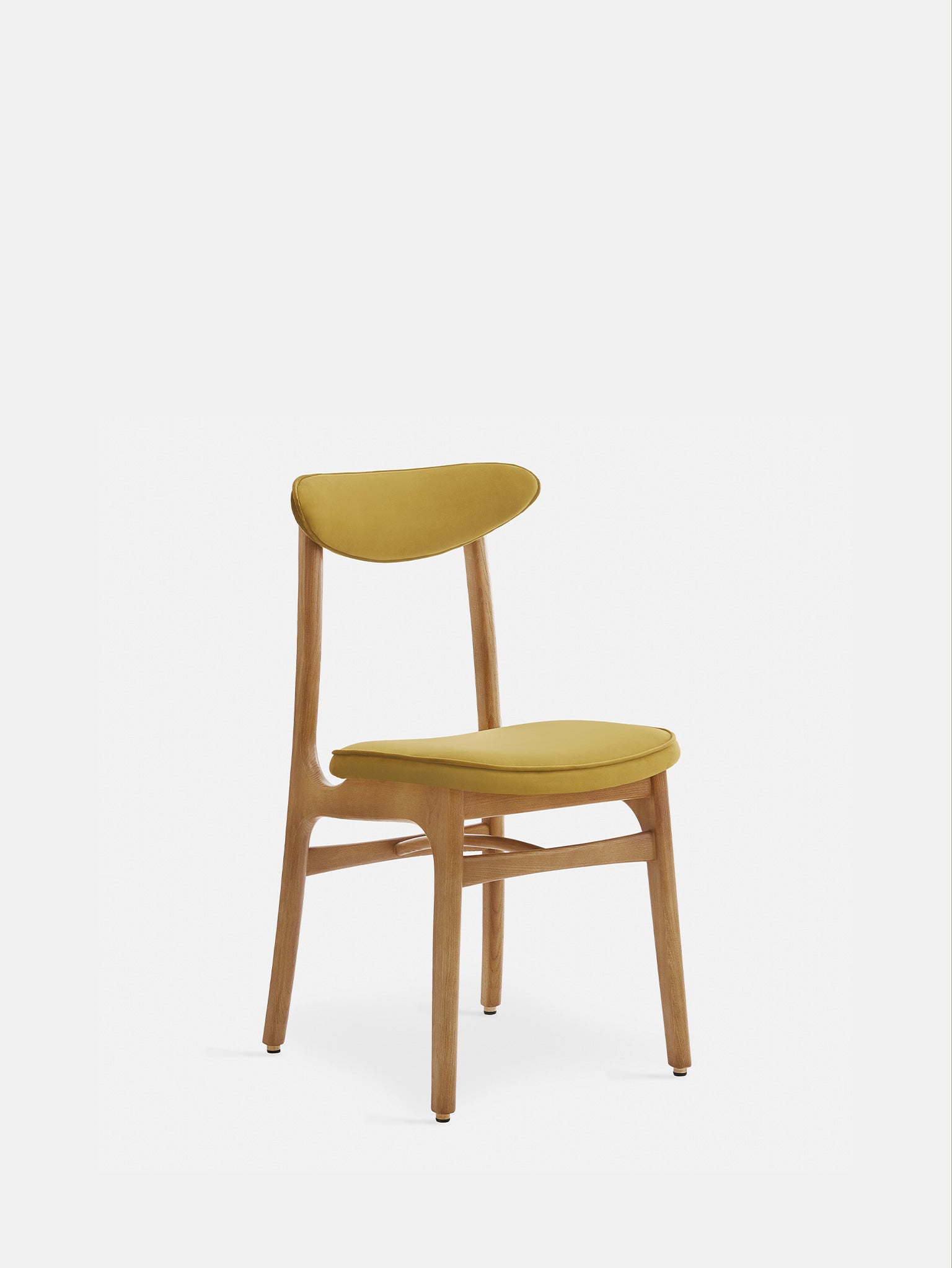 Stoel Beivane Velvet Mosterdgeel
