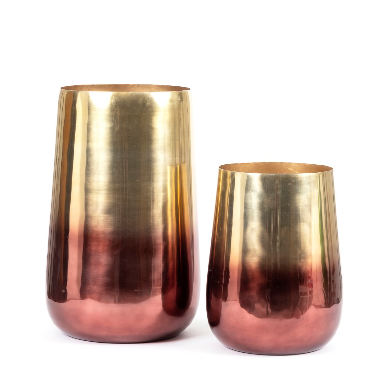 Bloempot Kathmandu Aluminium Messing - Afbeelding 5