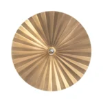 Wandlamp Ciellol messing met ronde, geribbelde metalen kap en elegante warme uitstraling