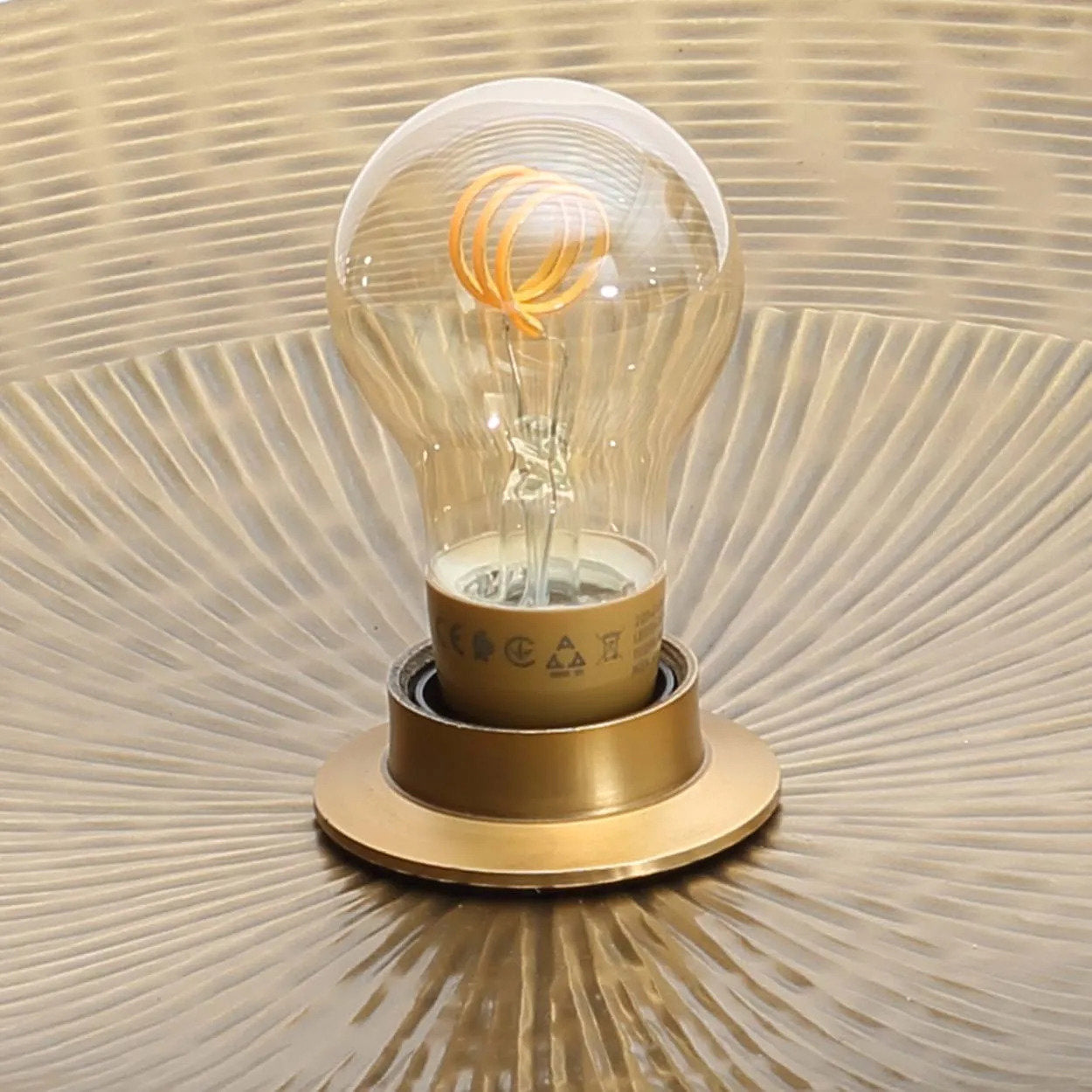 Wandlamp Tonnum Messing - Afbeelding 4