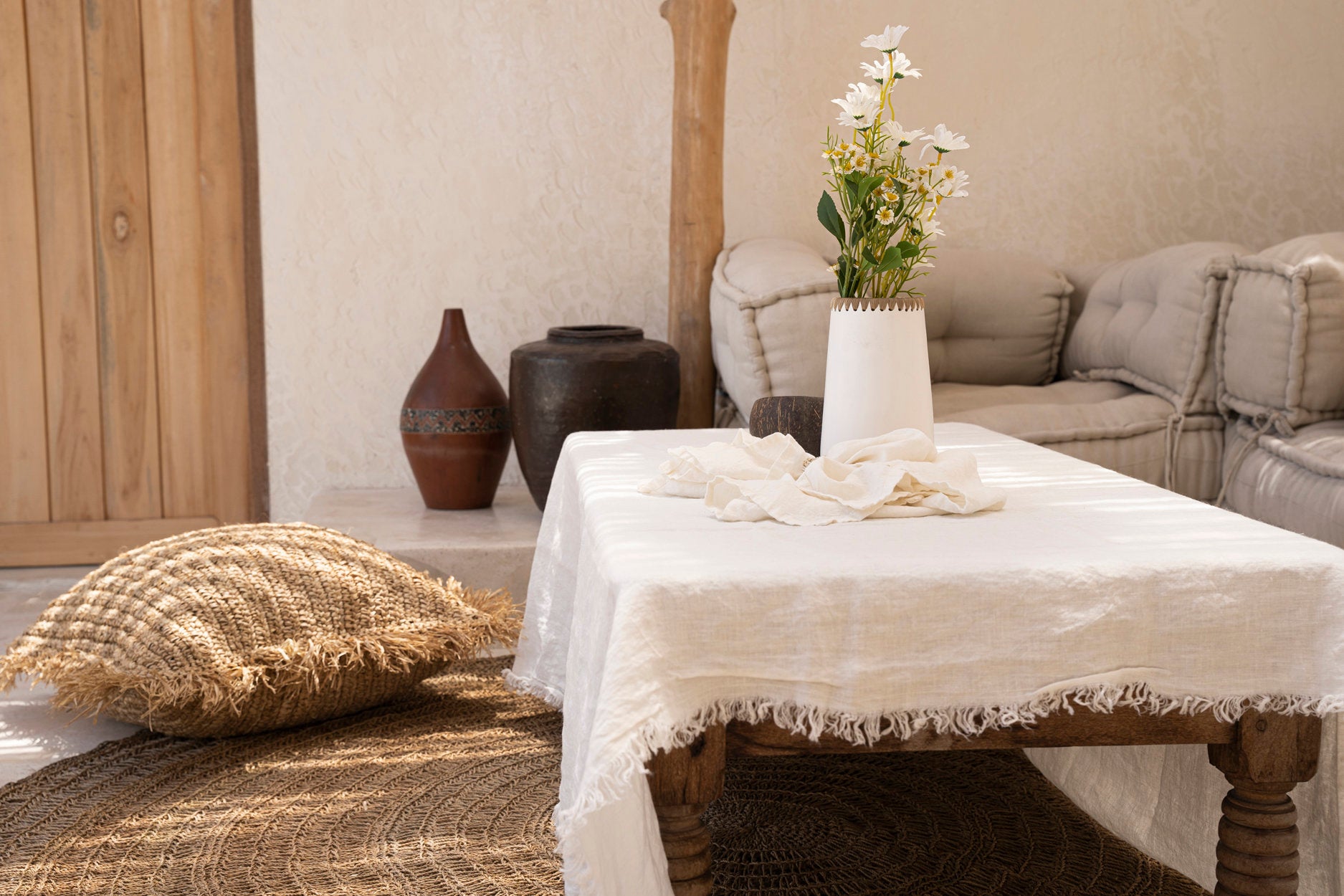 Tafelkleed Trirny Wit 150x150 cm - Afbeelding 3