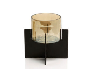 Kandelaar Caaky Glas Zwart