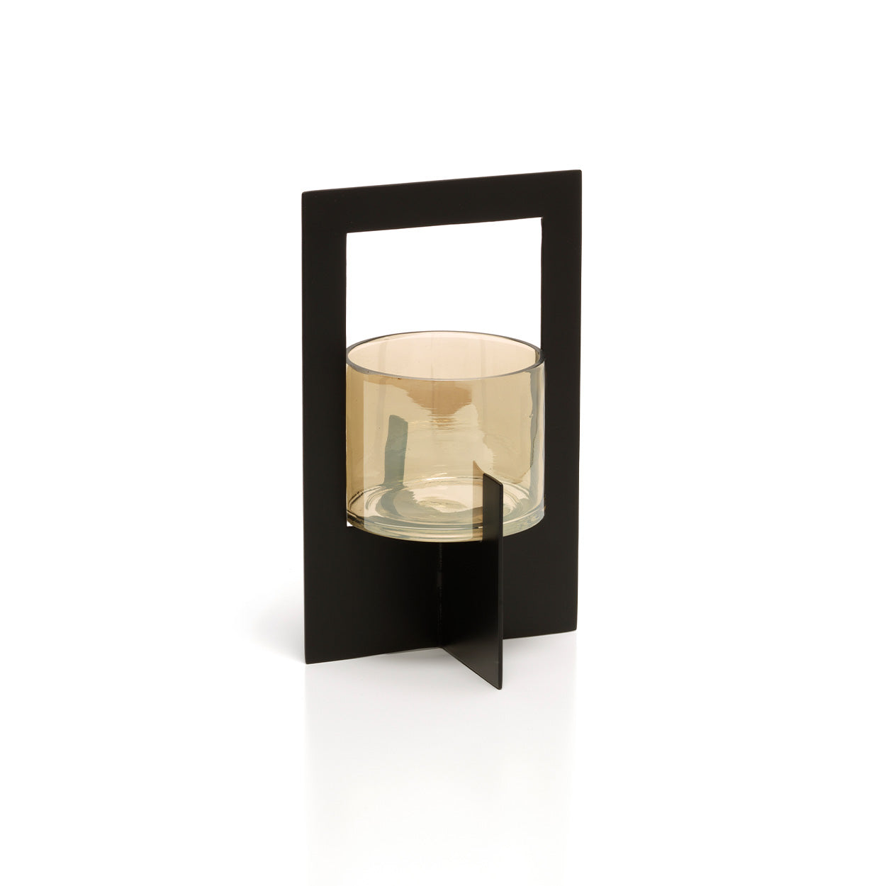 Windlicht Traasos Glas Zwart