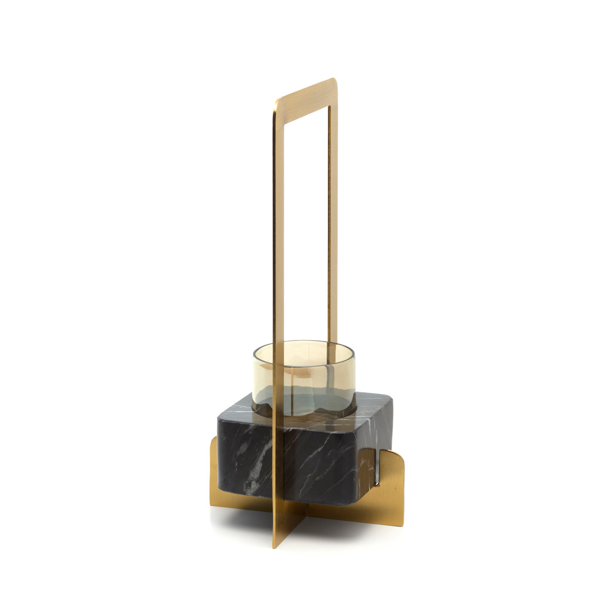 Kandelaar Gammum Glas Goud - Afbeelding 2