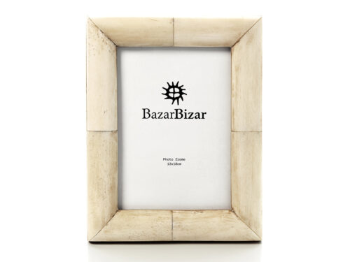 Fotolijst Kemar Crème van buffelbot, crèmekleurig en stijlvol voor 13x18 cm foto’s
