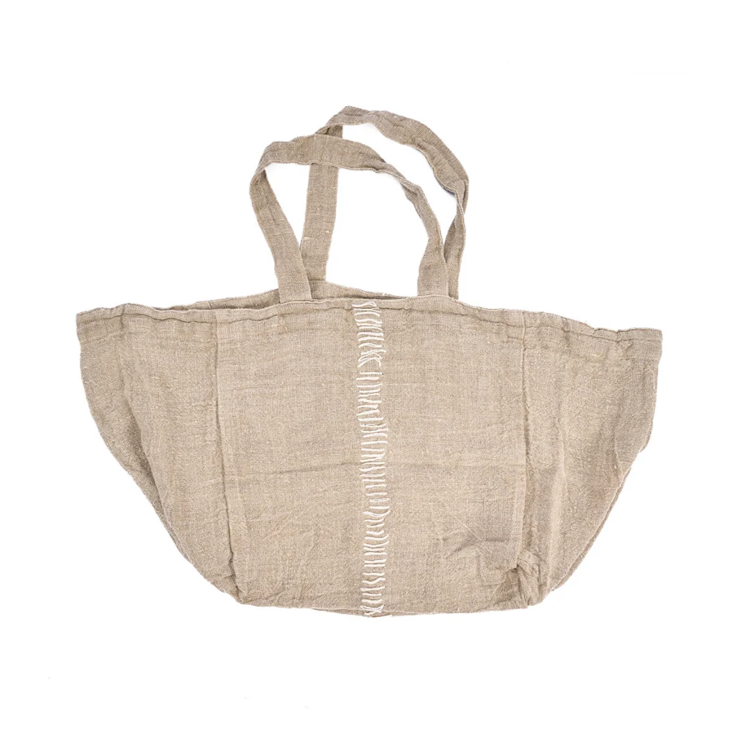 Tas Braunsand Linnen Naturel shopper van licht naturel linnen met brede handvatten en handgemaakte uitstraling