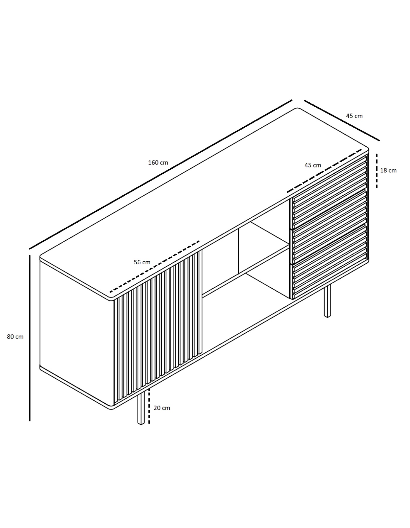 Dressoir Hestis Naturel - Afbeelding 7
