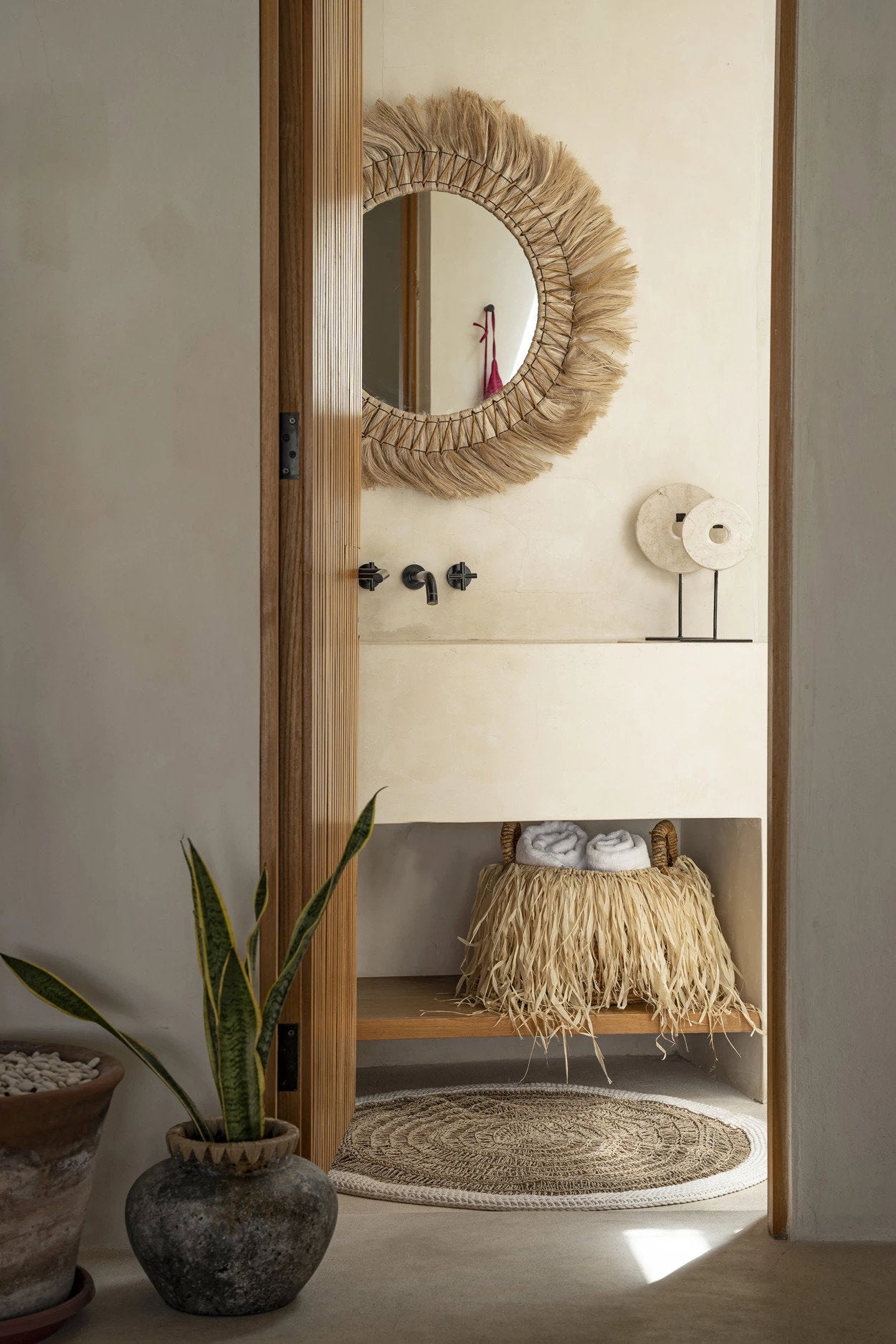 Mand Zissek Raffia Naturel - Afbeelding 3