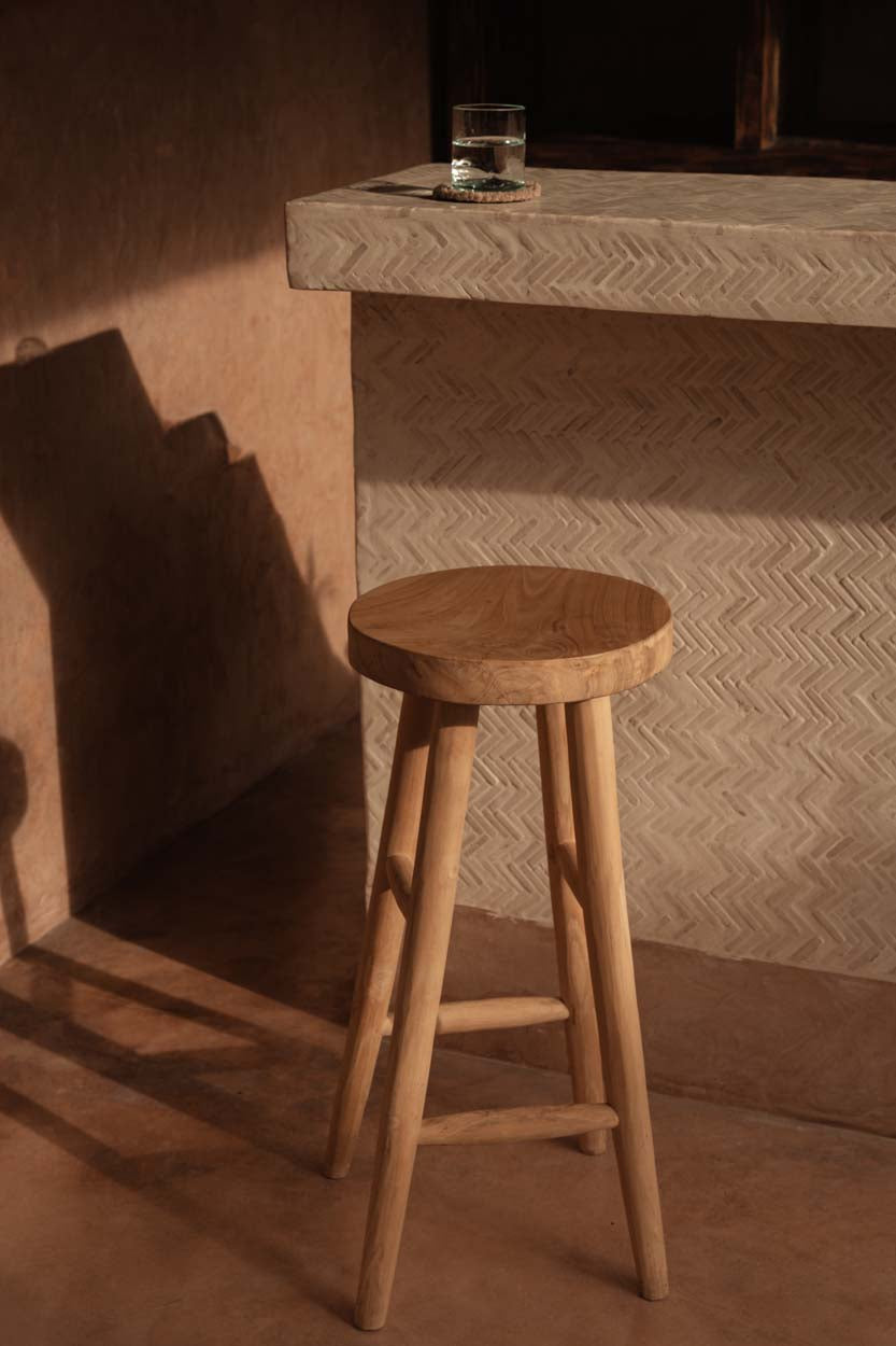 Barkruk Beessu Teak Naturel - Afbeelding 2