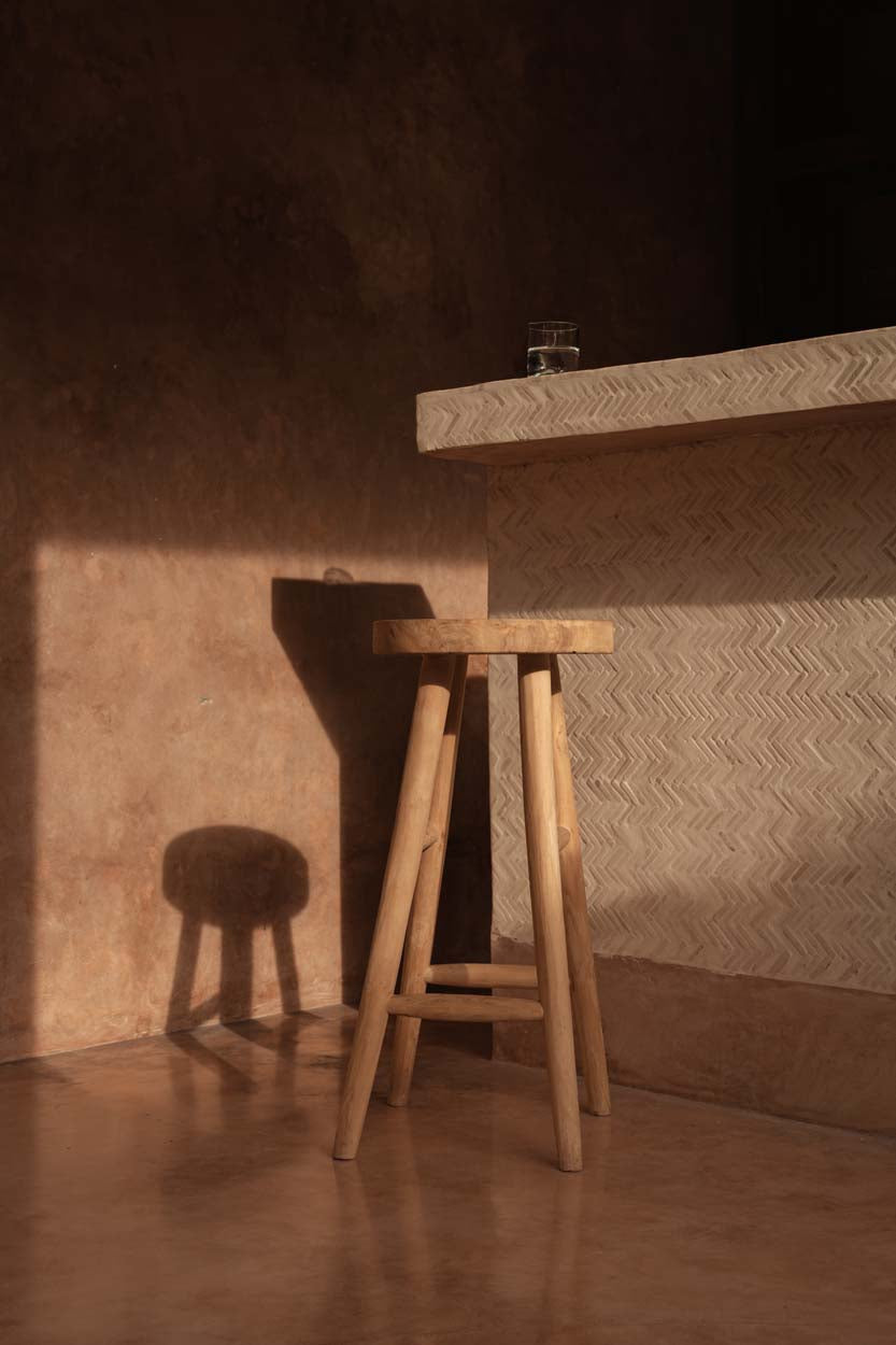Barkruk Beessu Teak Naturel - Afbeelding 3