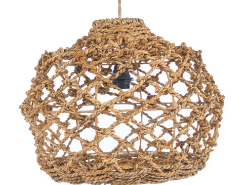 Hanglamp Kloommen Naturel van bananenblad met handgeweven open structuur en warme, natuurlijke uitstraling