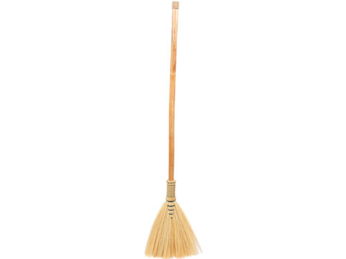 Kunstbloem Faastia Naturel decoratieve bezem van gras met lange slanke steel in natuurlijke tinten