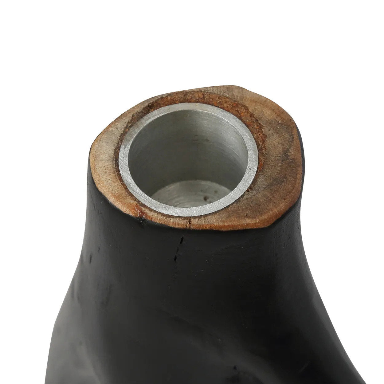 Kandelaar Raatine Hout Zwart H20 cm - Afbeelding 5
