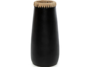 Vaas Lauvone Raffia Zwart