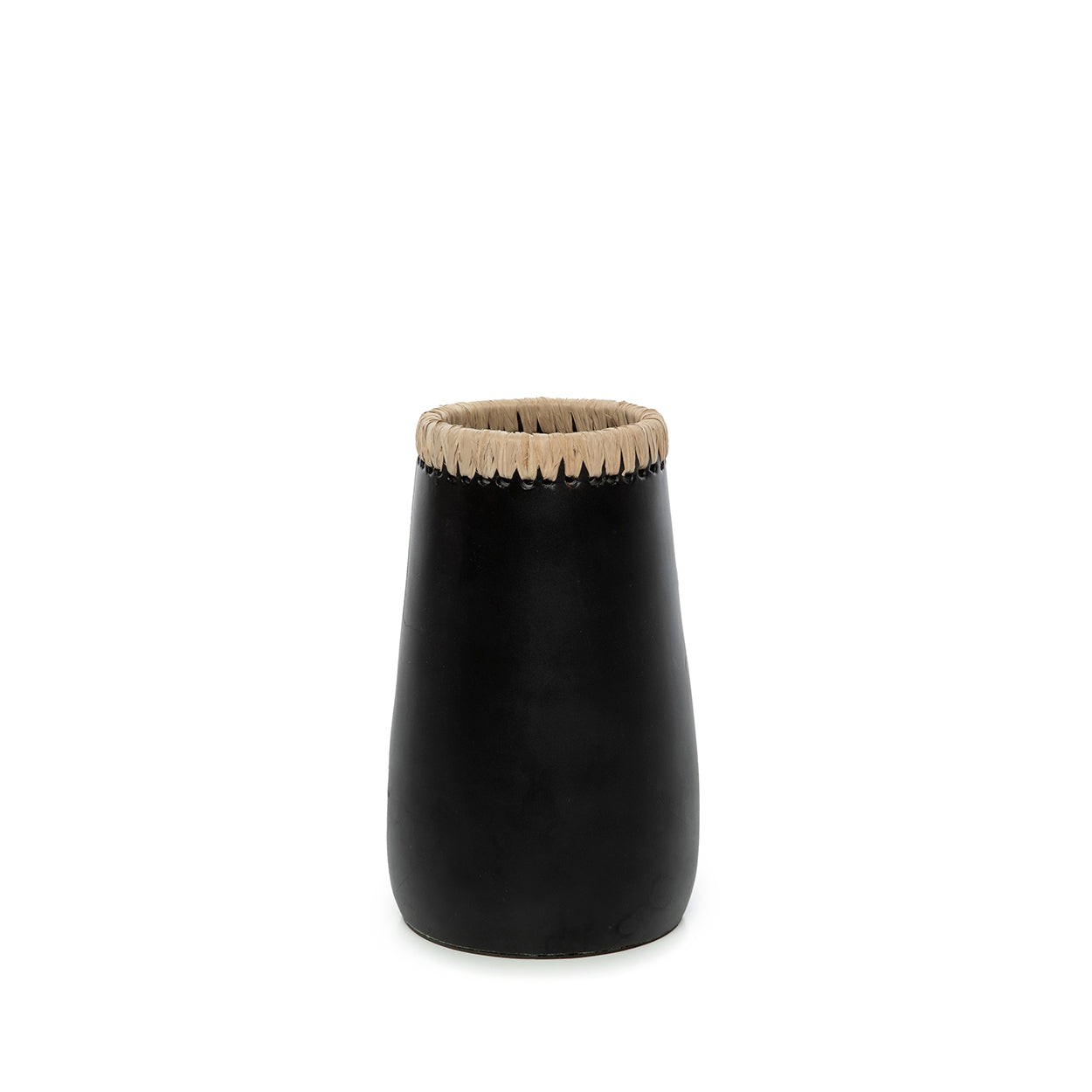 Vaas Hoossio Raffia Zwart H22 cm