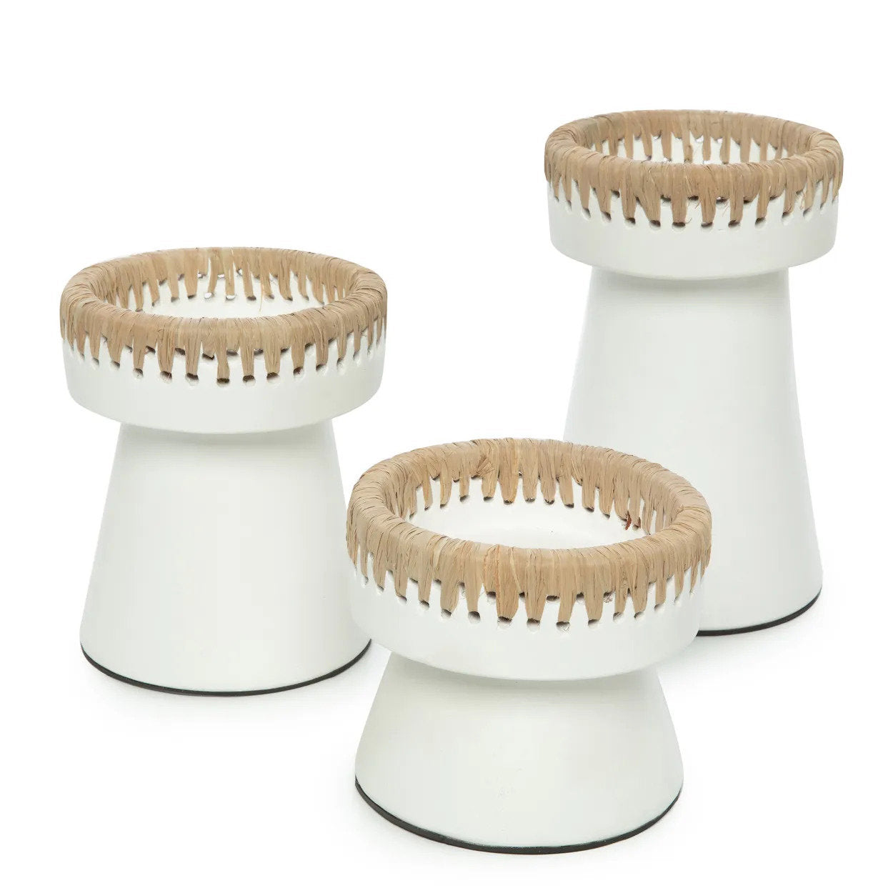 Kandelaar Keekos Raffia Naturel H12 cm - Afbeelding 6